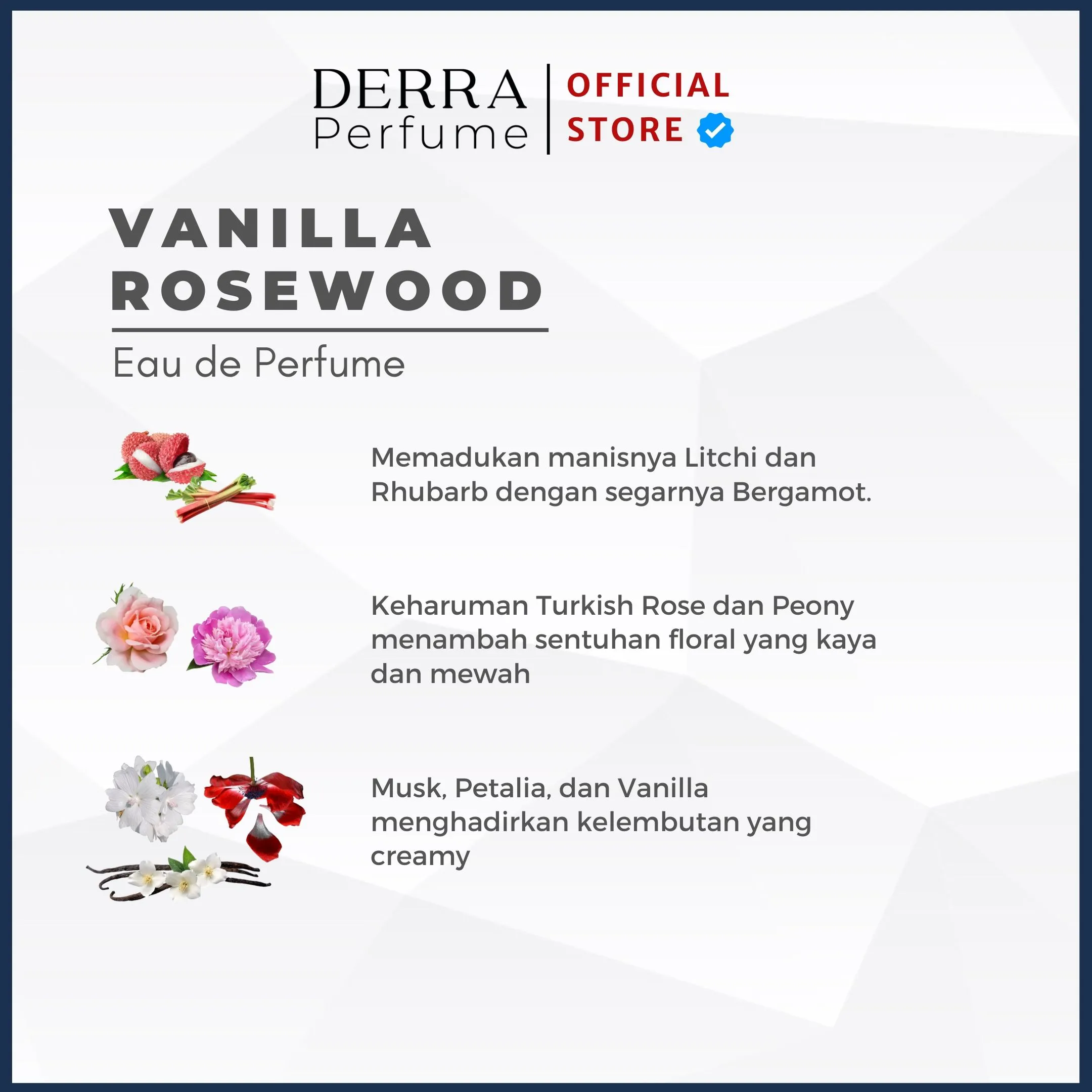 Vanilla Rosewood by Derra Perfume | Eau De Perfume